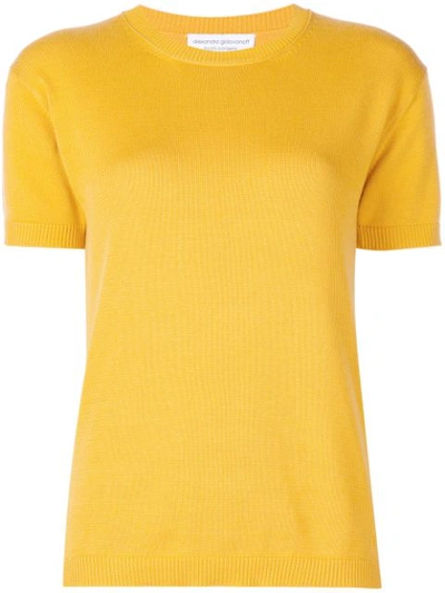 Alexandra Golovanoff Andre Cashmere T-shirt Sweater In Yellow