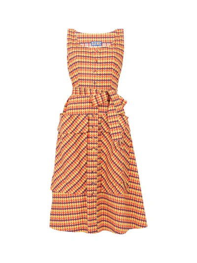 Lhd Brown Country Gingham The Ramatuelle Dress In Neutrals
