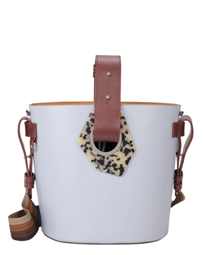 Ganni Cylinder Bucket Bag In Periwinkle