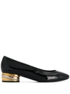 Casadei Metallic Heel Pumps In Black