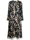 Dorothee Schumacher V-neck Floral Dress In Blue
