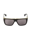 Dita Eyewear 56mm Rectangular Sunglasses In Black Yellow
