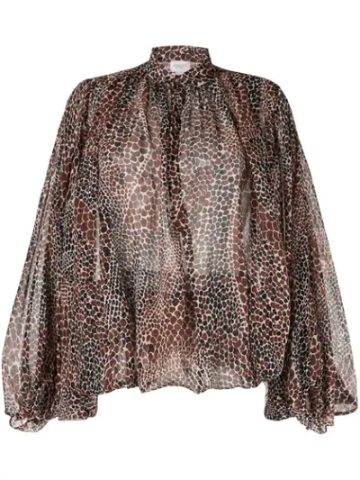 Giambattista Valli Scale Print Shirt In Brown