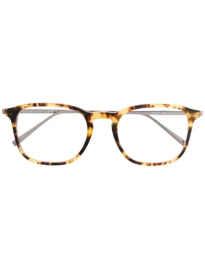 Ferragamo Square Frame Glasses In Braun