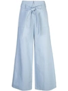 Opening Ceremony Wide-leg Cargo Trousers In Blue