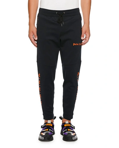 Palm Angels Men's Ua Slim Logo Joggers In Black Pattern