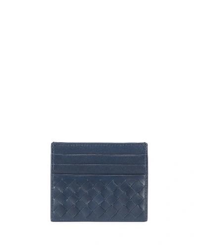 Bottega Veneta Men's Woven Leather Credit Card Case
