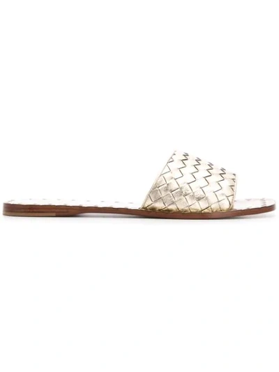 Bottega Veneta Ravello Sandals In Gold