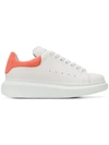 Alexander Mcqueen Oversized Sole Sneakers In White/peach