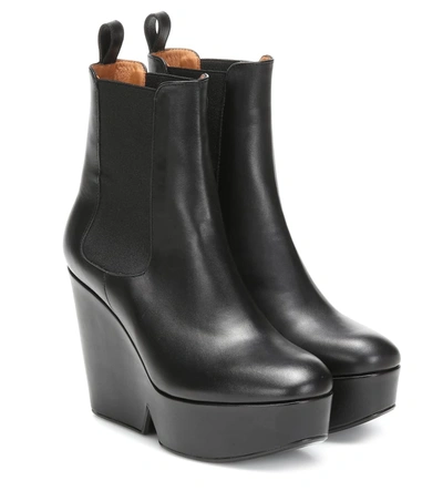 Clergerie Beatrice Platform Wedge Ankle Boots In Black