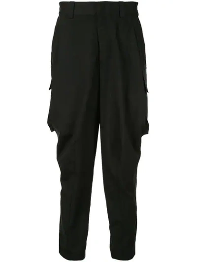 Devoa Cargo Trousers In Black