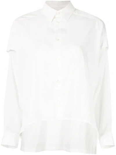 Ujoh Cut Out Sleeves Shirt In White