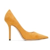 Jimmy Choo Yellow Suede Love 100 Heels