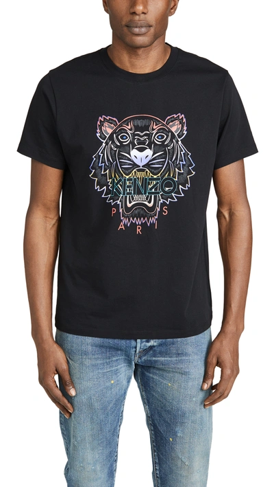 Kenzo Gradient Tiger T-shirt In Black