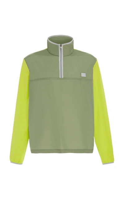 Acne Studios Osric Colorblocked Shell Jacket In Green