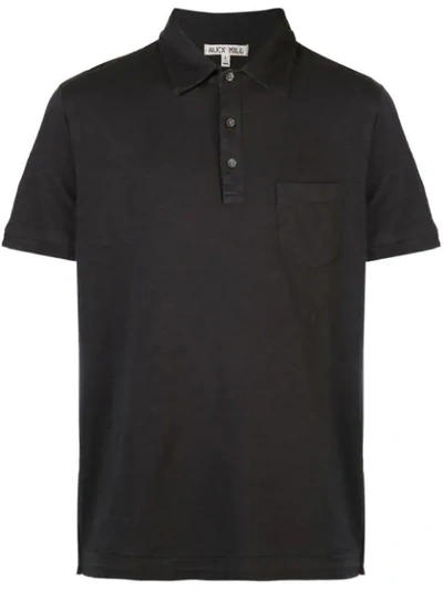 Alex Mill Rugby Polo Shirt In Black