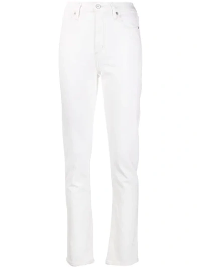 Citizens Of Humanity Plain Slim-fit Trousers In White