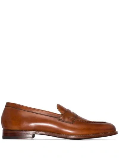 Grenson Brown Lloyd Leather Loafers