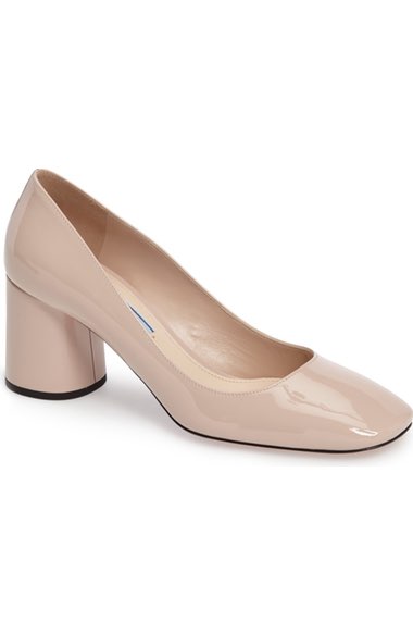 prada block heel pump