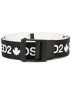 Dsquared2 Logo Strap Belt In Nero