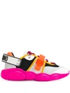 Moschino 30mm Mesh & Suede Sneakers In Pink