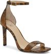 Vince Camuto Lauralie Ankle Strap Sandal In Smokey Brown Leather