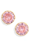 Kate Spade That Sparkle Round Stud Earrings In Pink