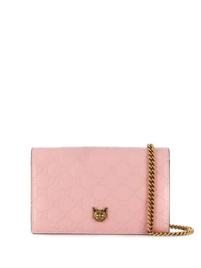 Gucci Signature Shoulder Bag - Pink