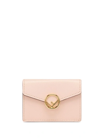 Fendi Women's Small Tri-fold Leather Wallet In Pink