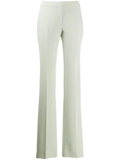 Alexander Mcqueen Pleated Straight-leg Trousers In Green