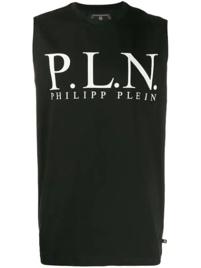 Philipp Plein Tank Top P.l.n. In Black
