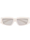 Rick Owens Square Tinted Sunglasses In Neutrals