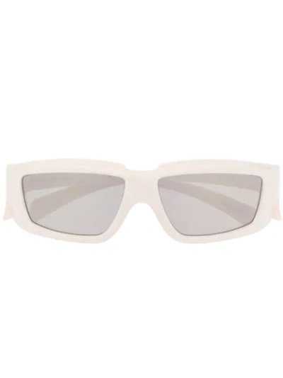 Rick Owens Square Tinted Sunglasses In Neutrals