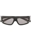 Rick Owens Square Tinted Sunglasses In Black