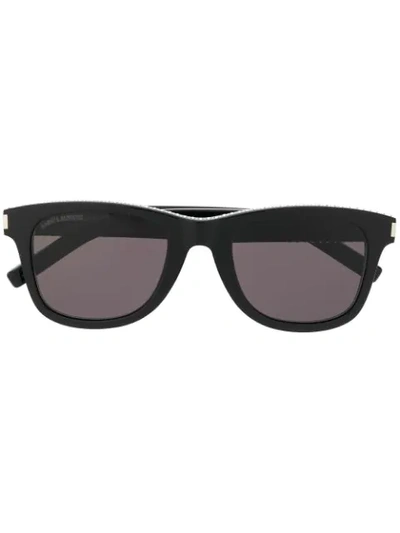 Saint Laurent Stud Embellished Sunglasses In Black