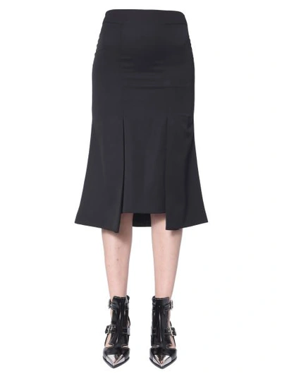 Alexander Mcqueen Longuette Skirt In Black