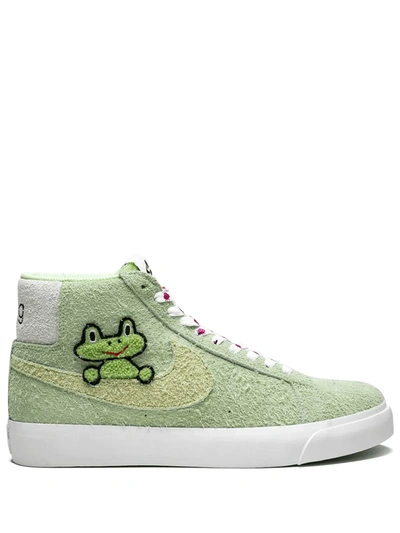 Nike X Frog Skateboards Sb Zoom Blazer Mid Qs Sneakers In Green