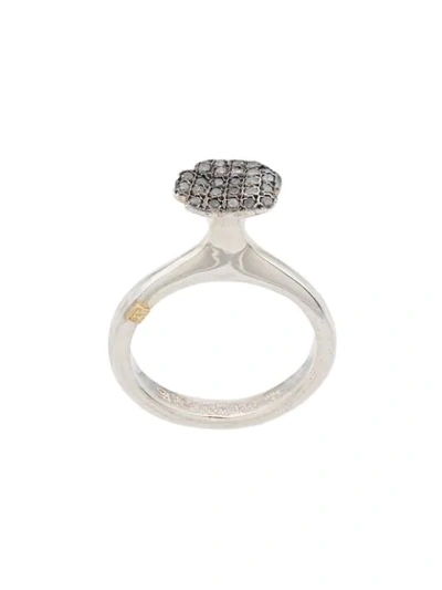 Rosa Maria Embellished Ring In Silver