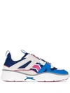 Isabel Marant Kindsay Nylon And Suede Low-top Trainers In Blue