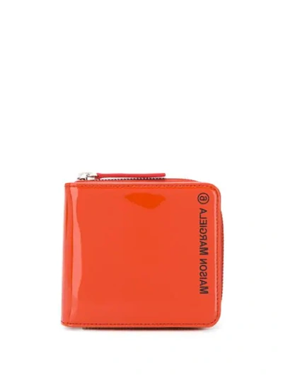 Mm6 Maison Margiela Compact Zipped Wallet In Orange