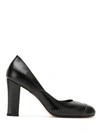 Sarah Chofakian Marie Louise Leather Pumps In Black