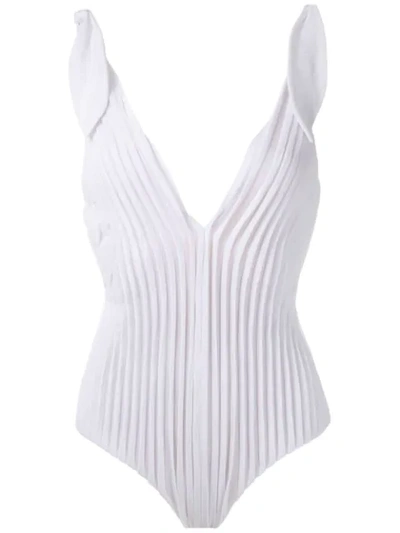 Adriana Degreas X Cult Gaia Textured Swimsuit In White