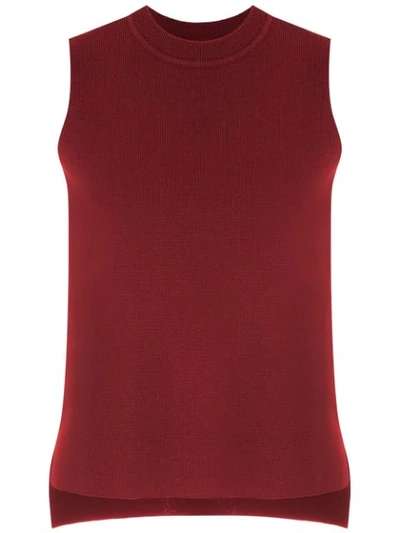 Egrey Knitted Tank Top In Red