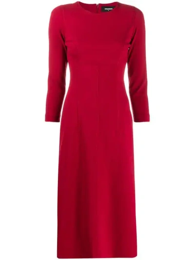 Dsquared2 Braided Detail Dress In Red