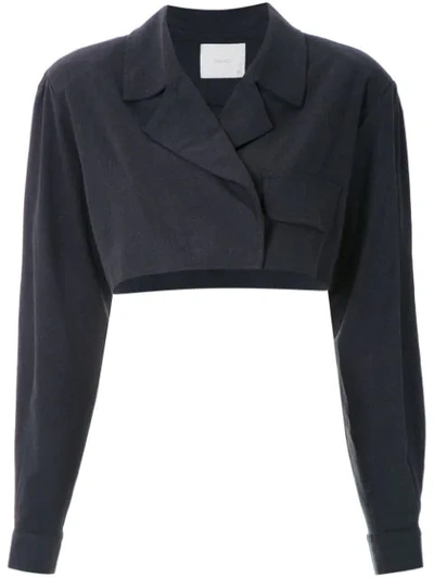 Framed Cropped-jacke In Black