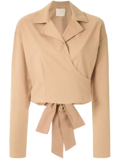 Framed Cashquere Shirt In Neutrals