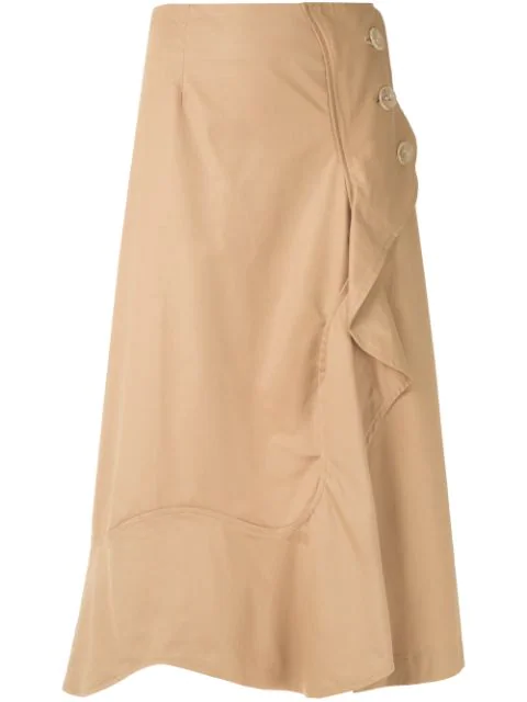 Framed Midi Skirt In Neutrals | ModeSens
