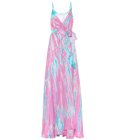 Anna Kosturova Tie-dye Silk Maxi Dress In Purple