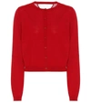 Red Valentino Wool And Silk Cardigan In Red