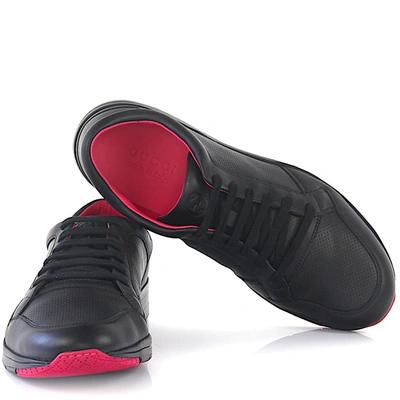 Gucci Leather Sneakers Ayo10 In Black